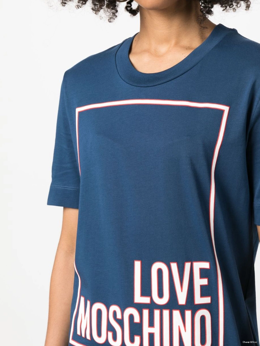 Affordable Moschino T-shirt Love mini Women logo-print dress 0427